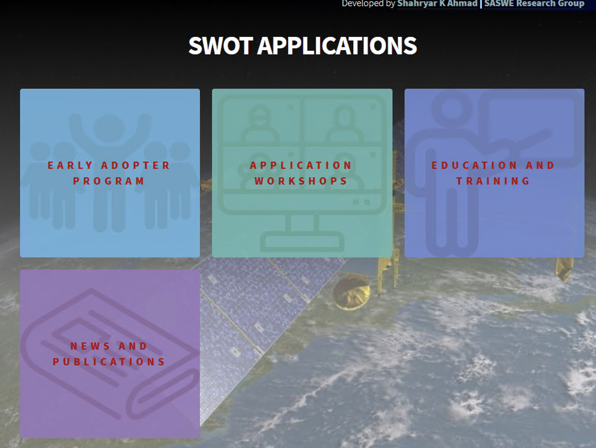 SWOT Application Landing Page