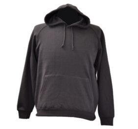 Close front fleecy hoodie