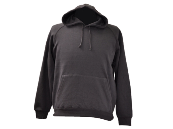 Close front fleecy hoodie