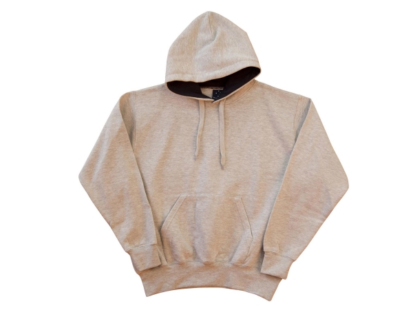 Close front fleecy hoodie