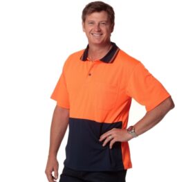 High visibility short sleeve polo