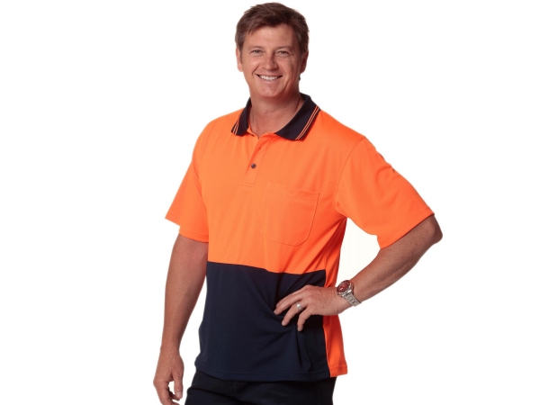 High visibility short sleeve polo