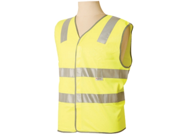 High visibility safety vest with reflective tapes