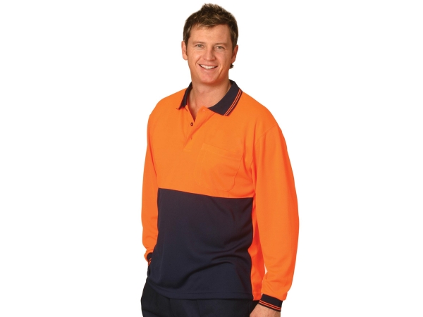 High visibility long sleeve polo