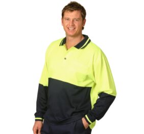 TruDry long sleeve safety polo