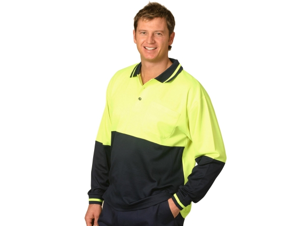 TruDry long sleeve safety polo