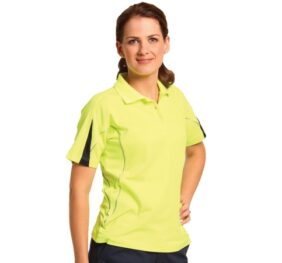 TruDry Hi-Vis legend short sleeve polo with reflective piping