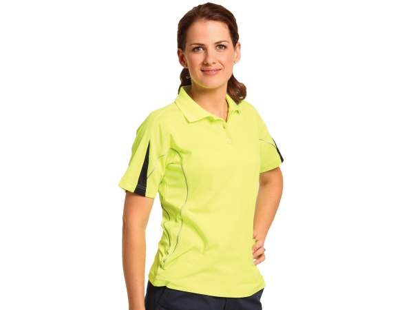 TruDry Hi-Vis legend short sleeve polo with reflective piping