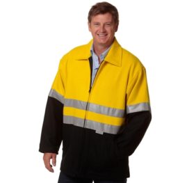 High visibility two tone bluey safety jacket