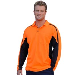 Fashion Hi-Vis long sleeve polo