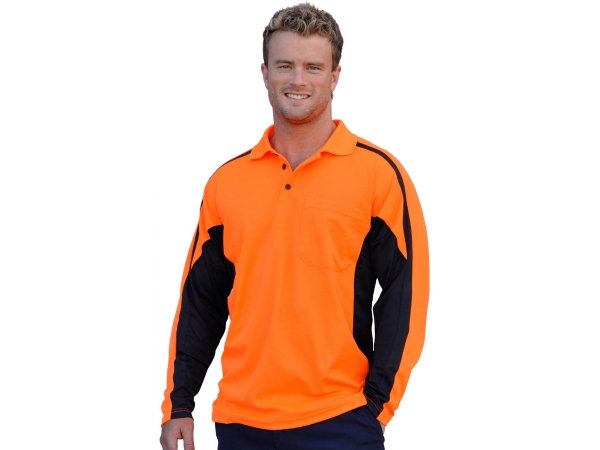 Fashion Hi-Vis long sleeve polo