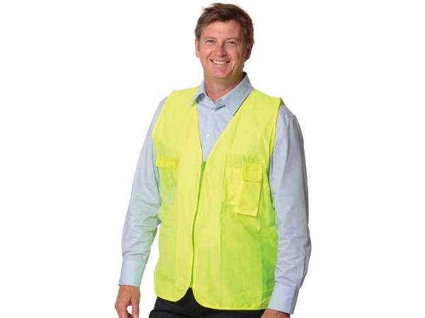 High visibility safety vest with ID pocket