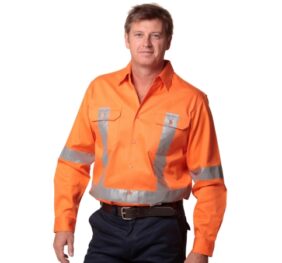 Cotton drill safety shirt