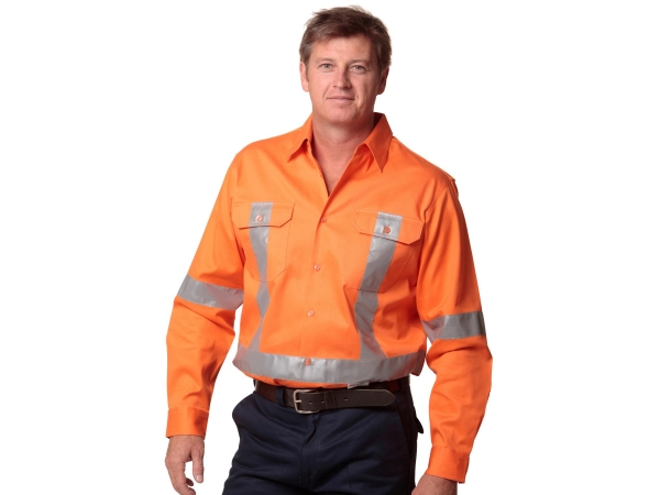 Cotton drill safety shirt