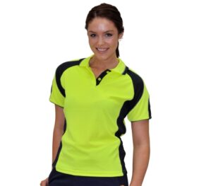 Hi-Vis CoolDry contrast polo with sleeve panels