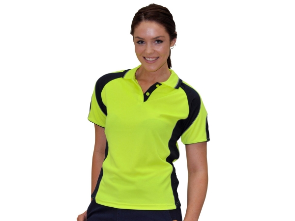 Hi-Vis CoolDry contrast polo with sleeve panels