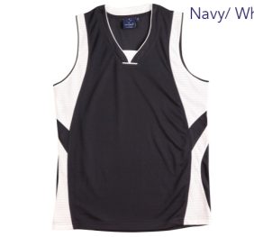 Basketball contrast colour singlet