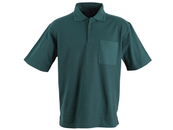 220 gsm Poly/ cotton Pique Fabric Pocket Polo